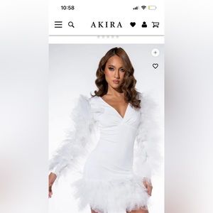 White dress with tulle